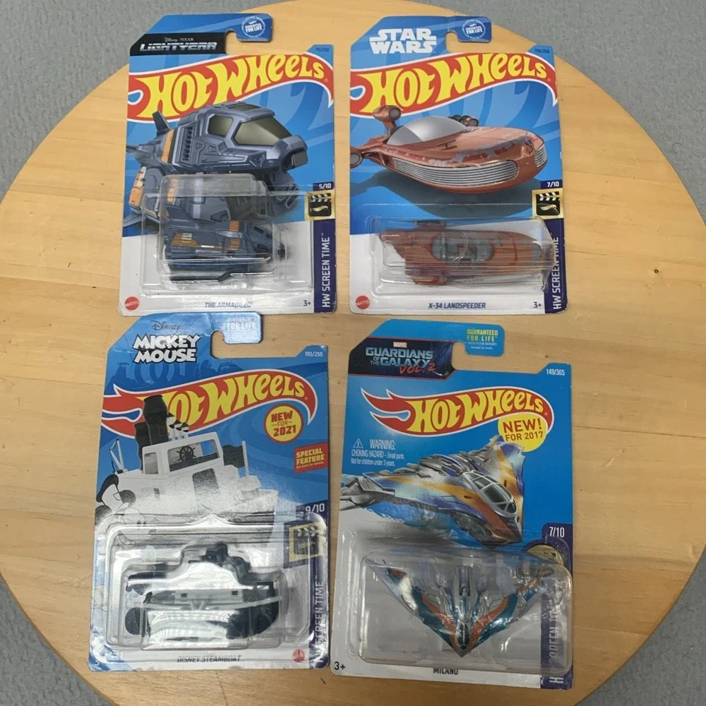 Hot Wheels Screen Time Mickey Star Wars Light Year Guardians Of Galaxy Lot Of 4